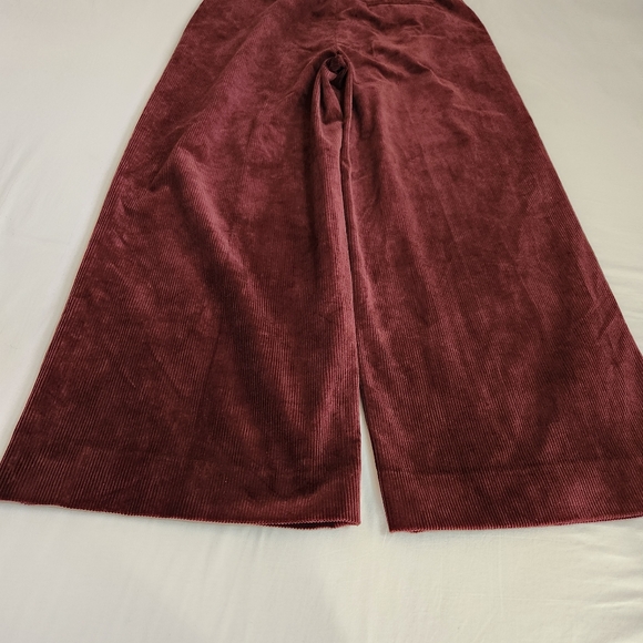 Banana Republic nwt Rivoli wide leg corduroy pants maroon size 12 short 12s - Picture 7 of 13
